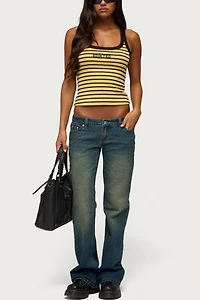 Edikted Moonie Low Rise Bootcut Jeans