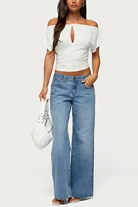 Edikted Uk Cutie Low Rise Baggy Jeans