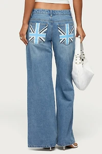 Edikted Uk Cutie Low Rise Baggy Jeans