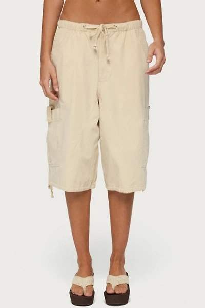 Edikted Azul Oversized Cargo Bermuda Shorts