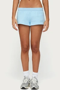 Edikted Basic Girl Low Rise Sweat Shorts