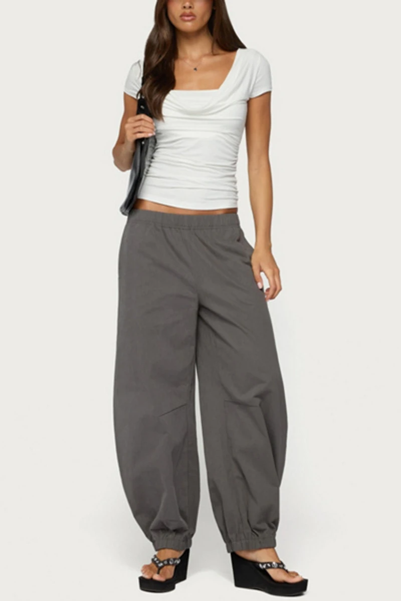 Edikted Yoya Layered Cowl Neck Top