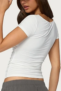 Edikted Yoya Layered Cowl Neck Top