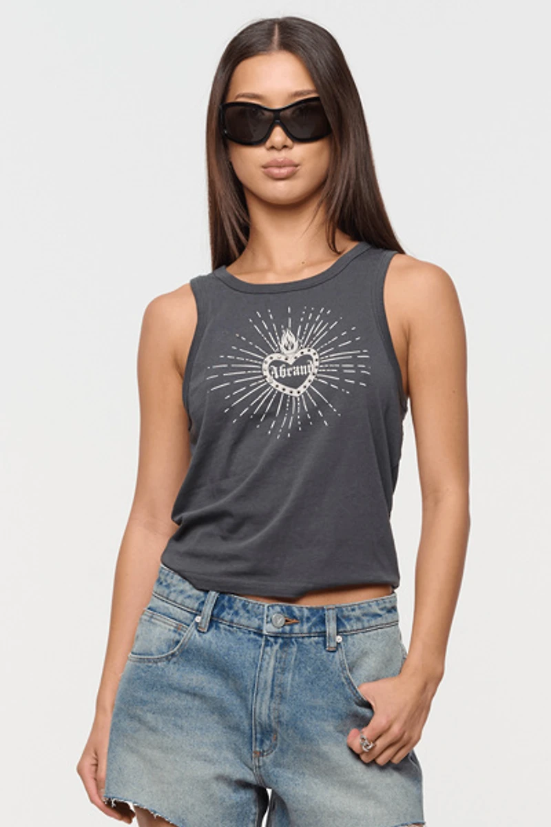 Abrand Flaming Heart Tank