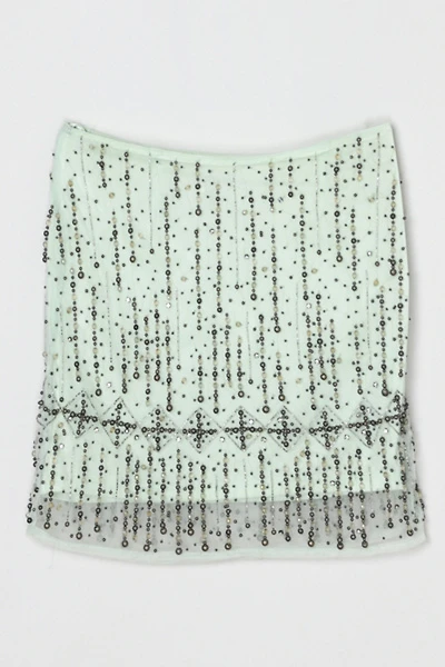 Vintage Y2k Beaded Layered Mini Skirt