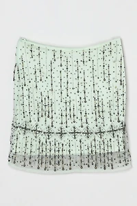 Vintage Y2k Beaded Layered Mini Skirt