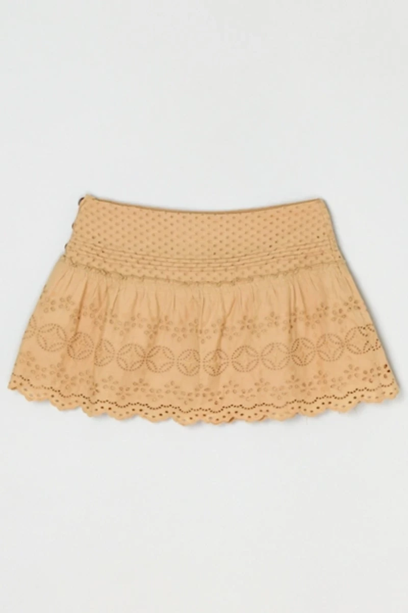 Vintage Y2k Lacy Layered Low-Rise Micro Mini Skirt
