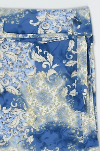 Vintage Y2k Printed Skirt with Belt