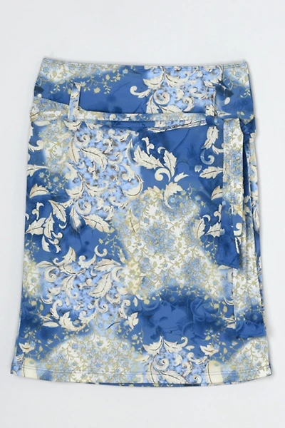 Vintage Y2k Printed Skirt with Belt
