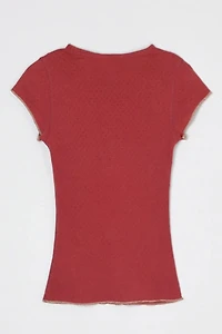 Vintage Y2k Abercrombie & Fitch Pointelle Tee