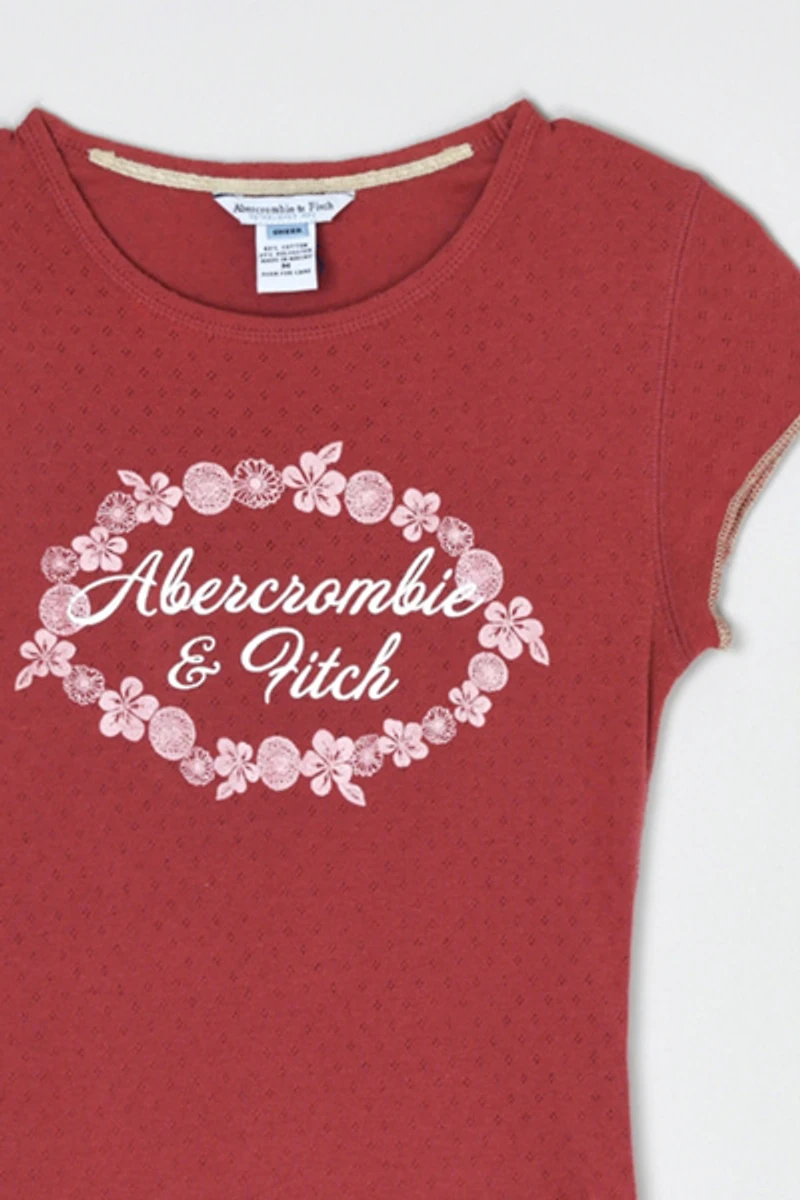 Vintage Y2k Abercrombie & Fitch Pointelle Tee
