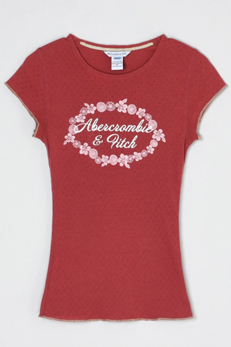 Vintage Y2k Abercrombie & Fitch Pointelle Tee