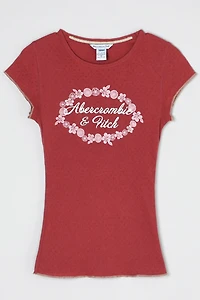 Vintage Y2k Abercrombie & Fitch Pointelle Tee