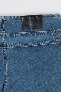 Vintage Y2k Flared Low-Rise Jeans with Denim Belt