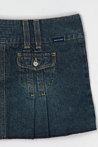 Vintage Y2k Abercrombie & Fitch Pleated Denim Micro Mini Skirt