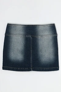 Vintage Y2k Belted Denim Mini Skirt