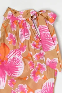 Vintage Y2k Silk Tied Halter Top