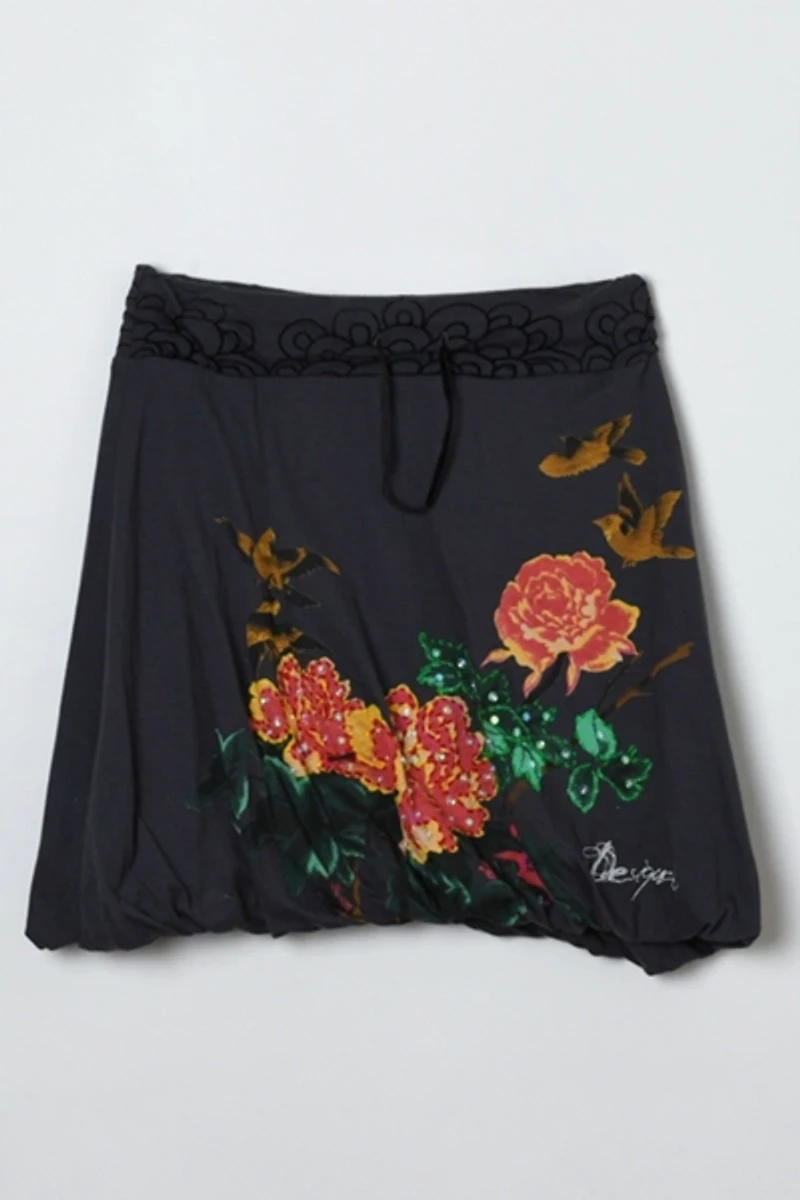 Vintage Y2k Desigual Printed Bubble Mini Skirt