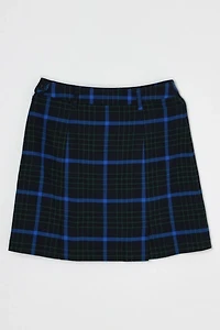 Vintage 90s Esprit Dark Blue Plaid Mini Skirt