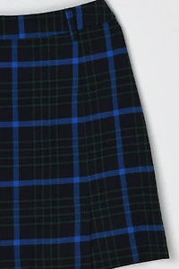 Vintage 90s Esprit Dark Blue Plaid Mini Skirt