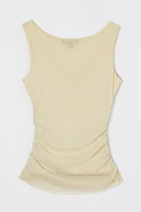 Vintage Y2k Ruched Layered Shimmery Top