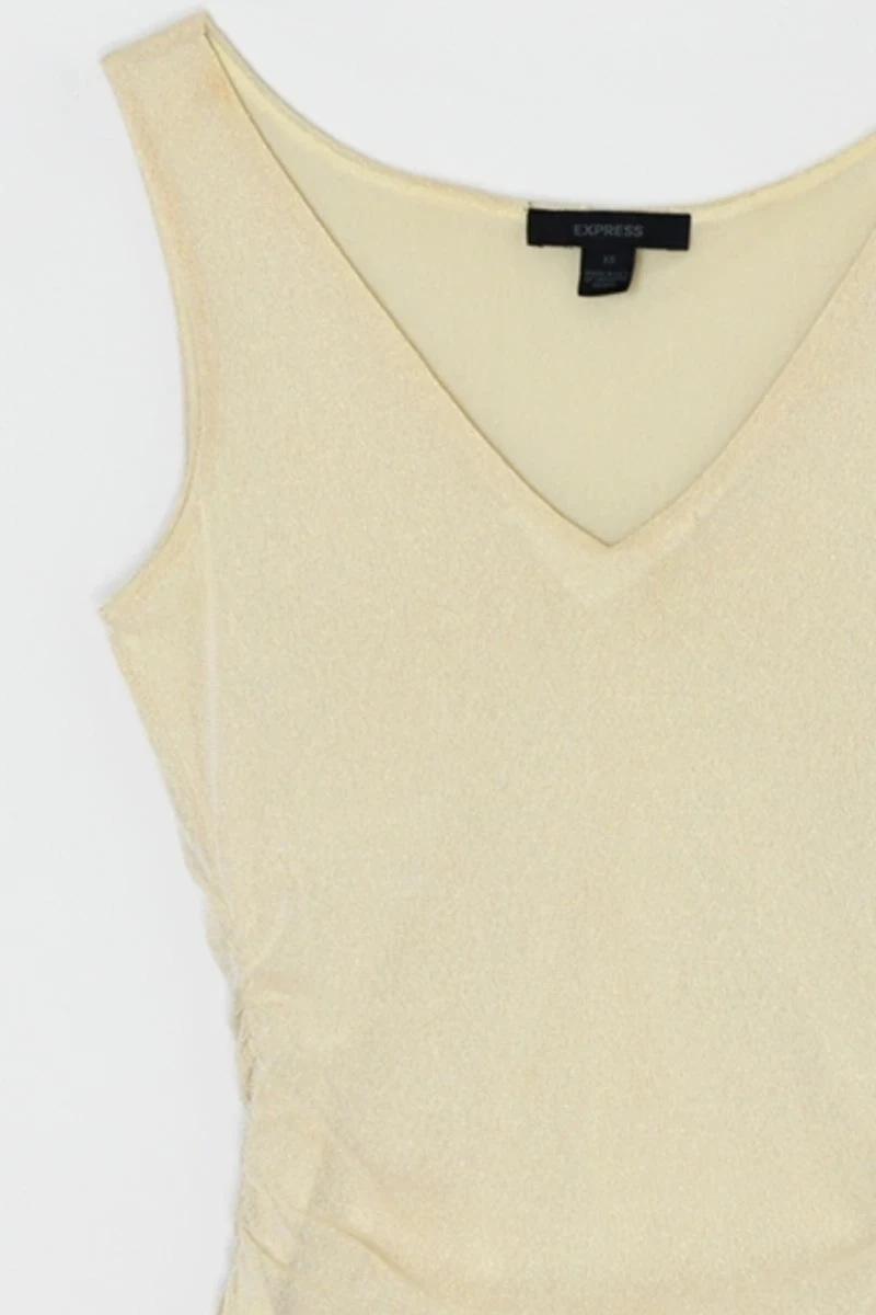 Vintage Y2k Ruched Layered Shimmery Top