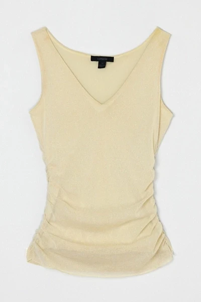Vintage Y2k Ruched Layered Shimmery Top