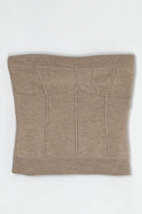 Vintage Y2k Beige Wool Knit Strapless Top