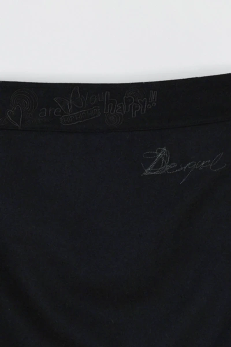 Vintage Y2k Desigual Embroidered Wrap Mini Skirt