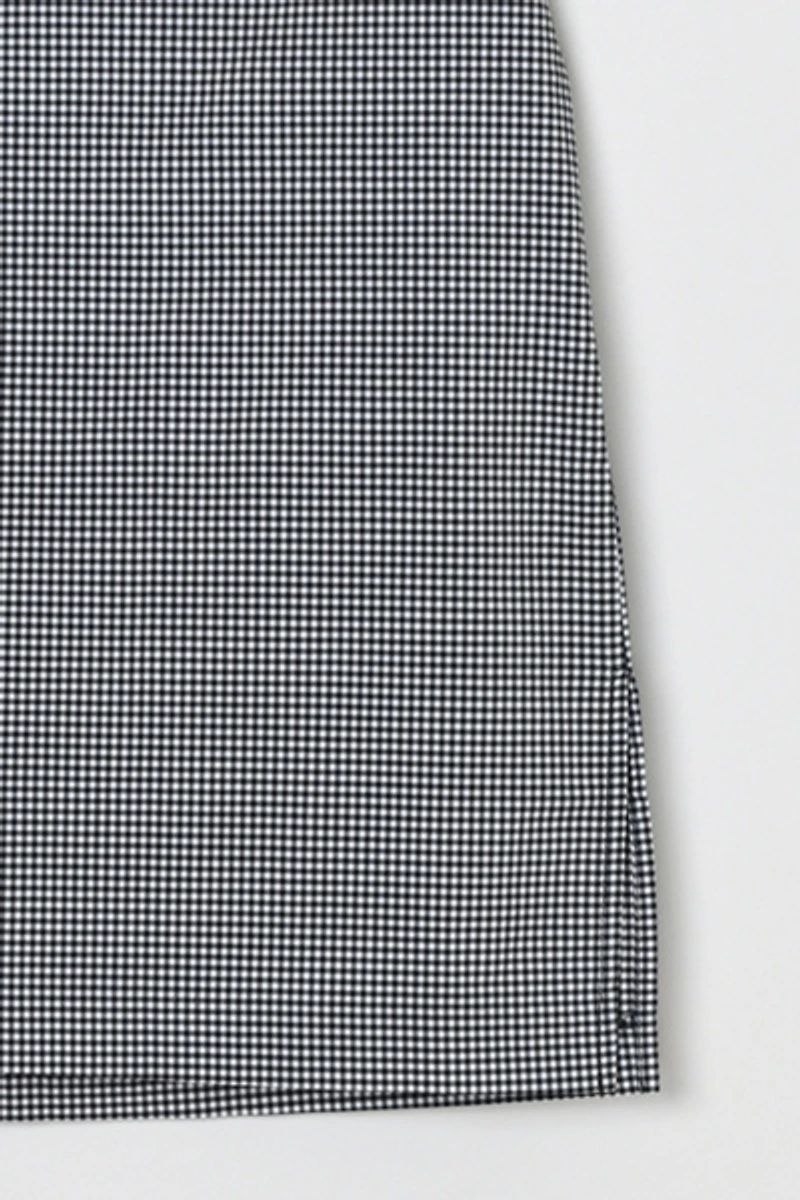 Vintage 90s Black & White Gingham Mini Skirt