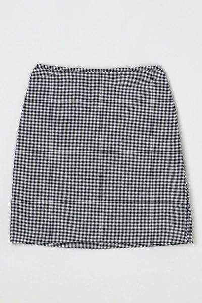 Vintage 90s Black & White Gingham Mini Skirt