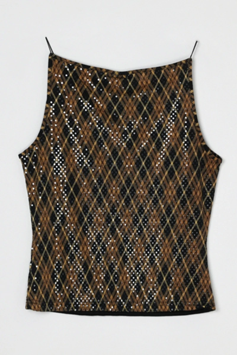 Vintage Y2k Shimmery Printed Top