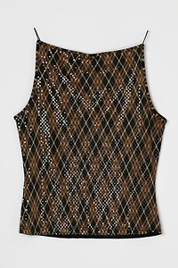 Vintage Y2k Shimmery Printed Top