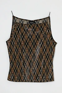 Vintage Y2k Shimmery Printed Top