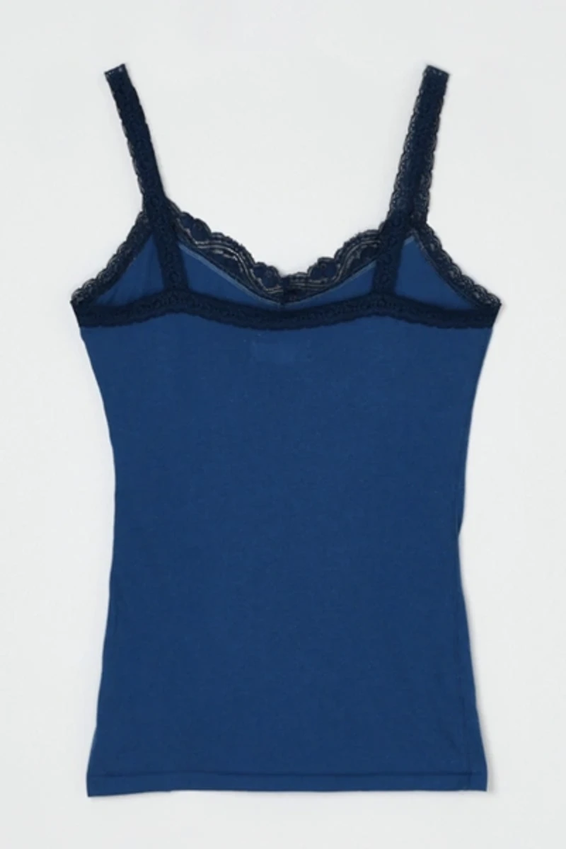 Vintage Y2k Dark Blue Lacy Cami