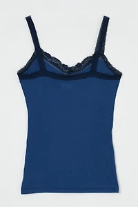 Vintage Y2k Dark Blue Lacy Cami