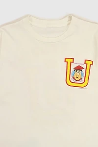 Vintage 1985 Flintstones University of Bedrock Tee
