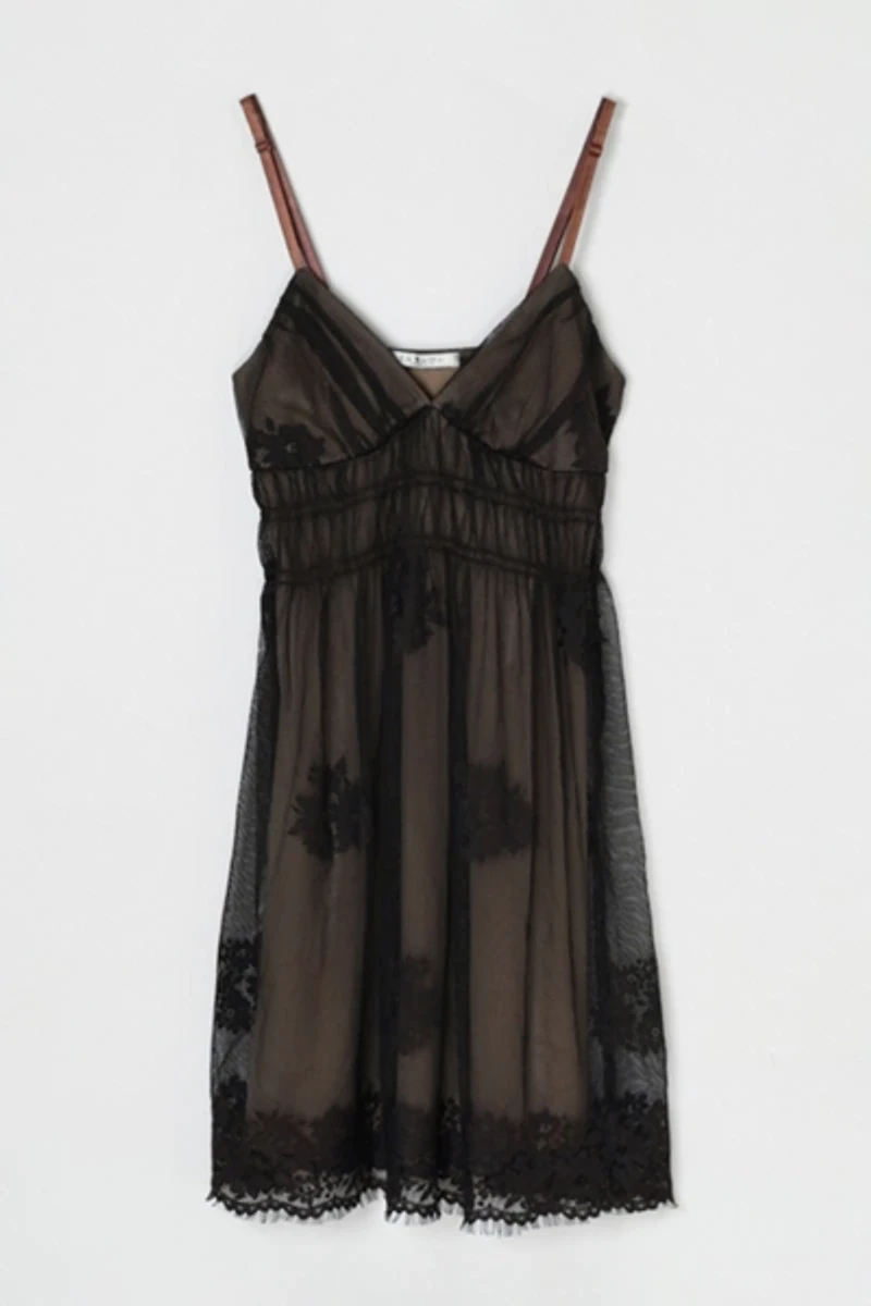 Vintage Y2k Lacy Layered Mini Dress