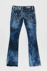 Vintage Y2k Low-Rise Stone Wash Flared Skinny Jeans