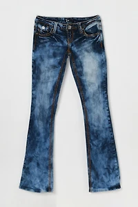 Vintage Y2k Low-Rise Stone Wash Flared Skinny Jeans