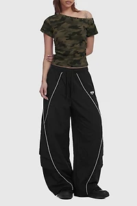 Aelfric Eden CAMO Off-The-Shoulder Baby Tee