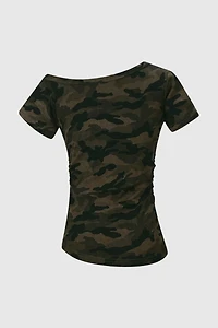 Aelfric Eden CAMO Off-The-Shoulder Baby Tee