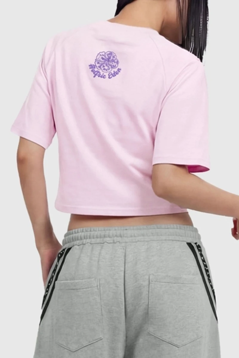 Aelfric Eden Cropped Floral Motif Tee