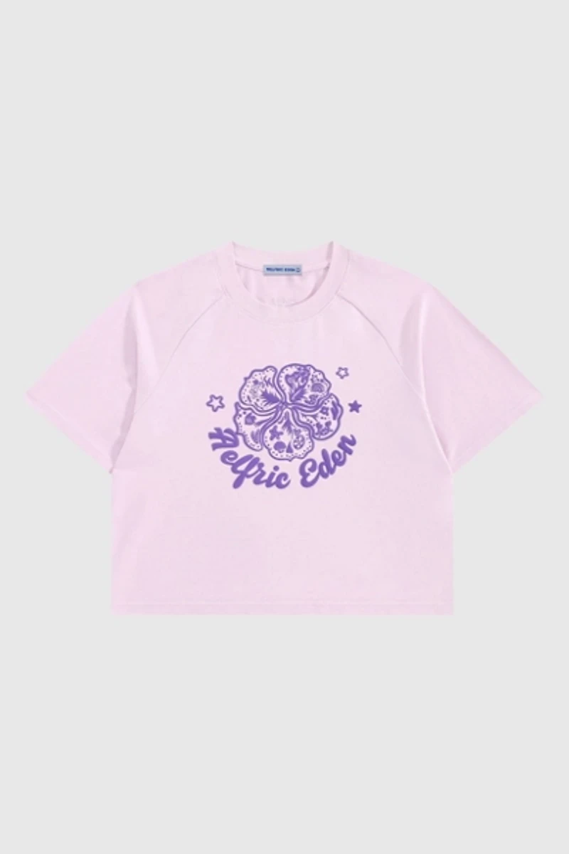 Aelfric Eden Cropped Floral Motif Tee