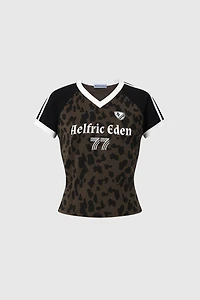 Aelfric Eden Leopard V-Neck Baby Tee