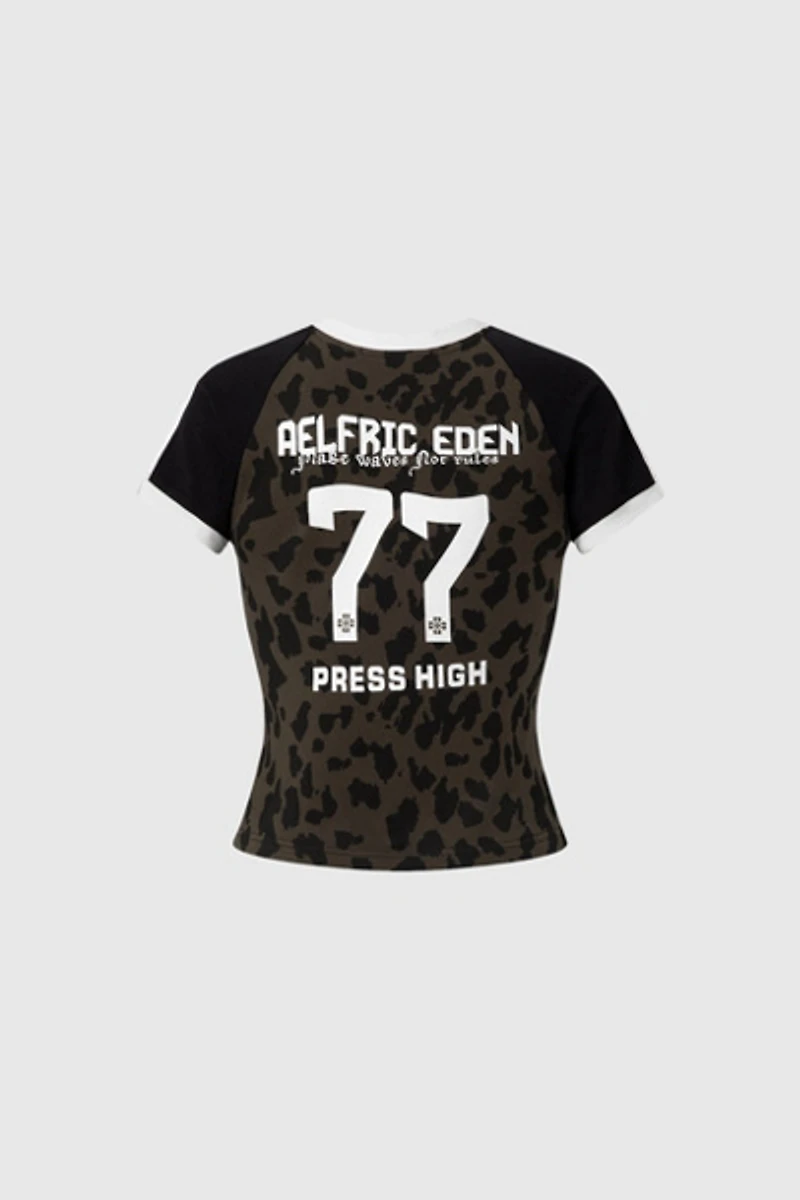 Aelfric Eden Leopard V-Neck Baby Tee