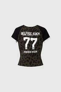 Aelfric Eden Leopard V-Neck Baby Tee
