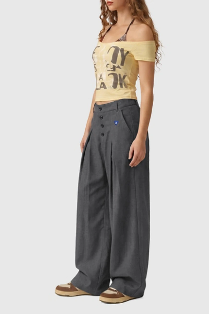 Aelfric Eden Pleated Baggy Barrel Pants
