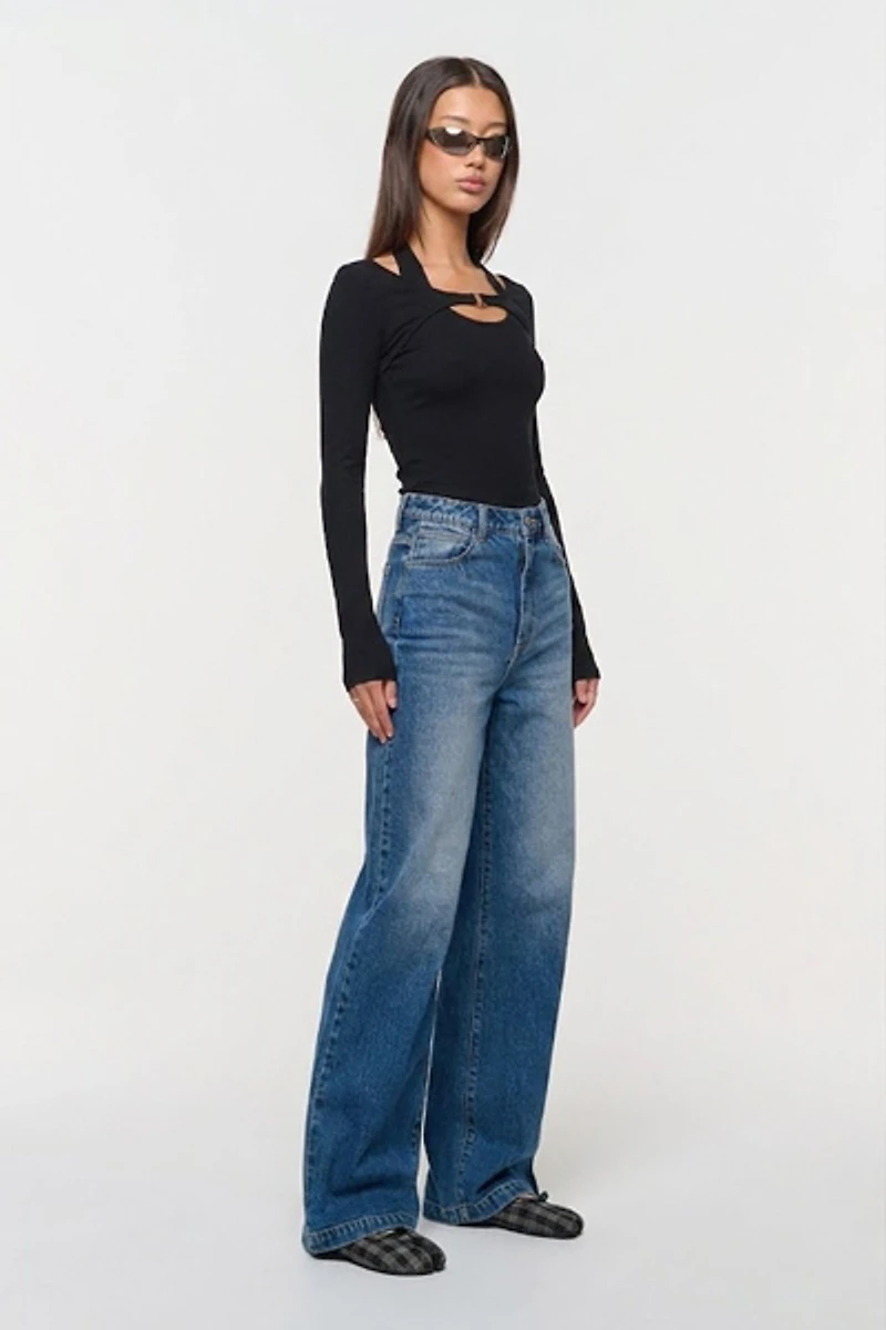 Abrand Pixie Halter Longsleeve Top