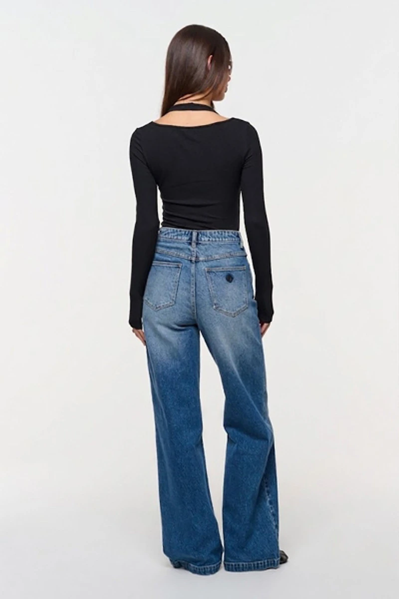 Abrand Pixie Halter Longsleeve Top